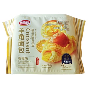 100g4枚裝達(dá)利園羊角面包(香橙)