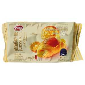 150g6枚達(dá)利園羊角面包 香橙味